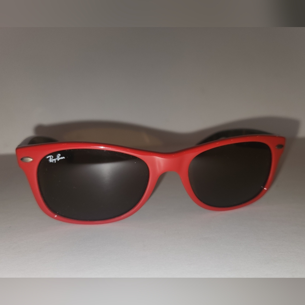 Vintage Ray-Ban Red Sunglasses Bold Wayfarer Design (never worn)